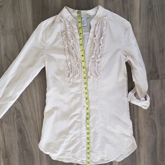 H&M Ruffle Collar Button Down Shirt - Picture 6 of 8